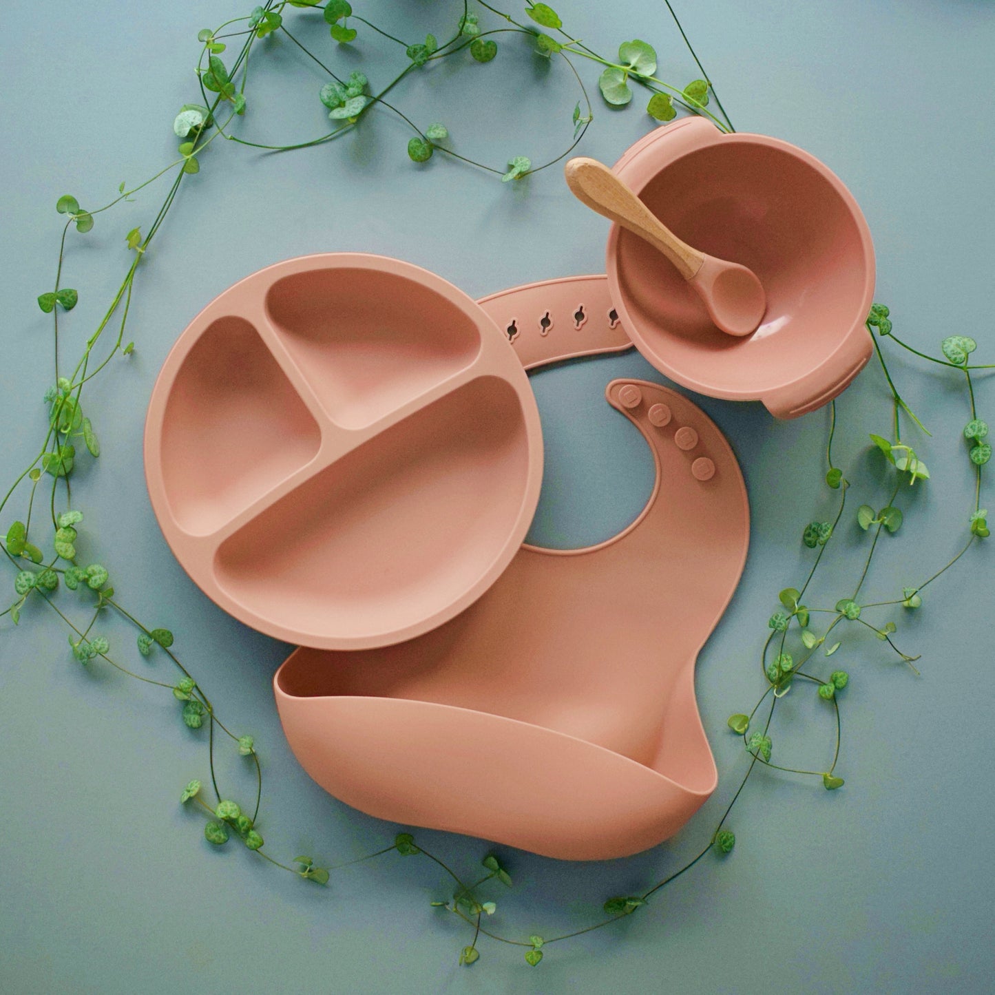 4 teilige Baby Geschirr-Set PINK