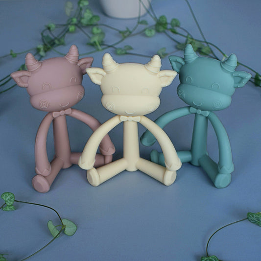 Beissspielzeug Kuh aus Silikon