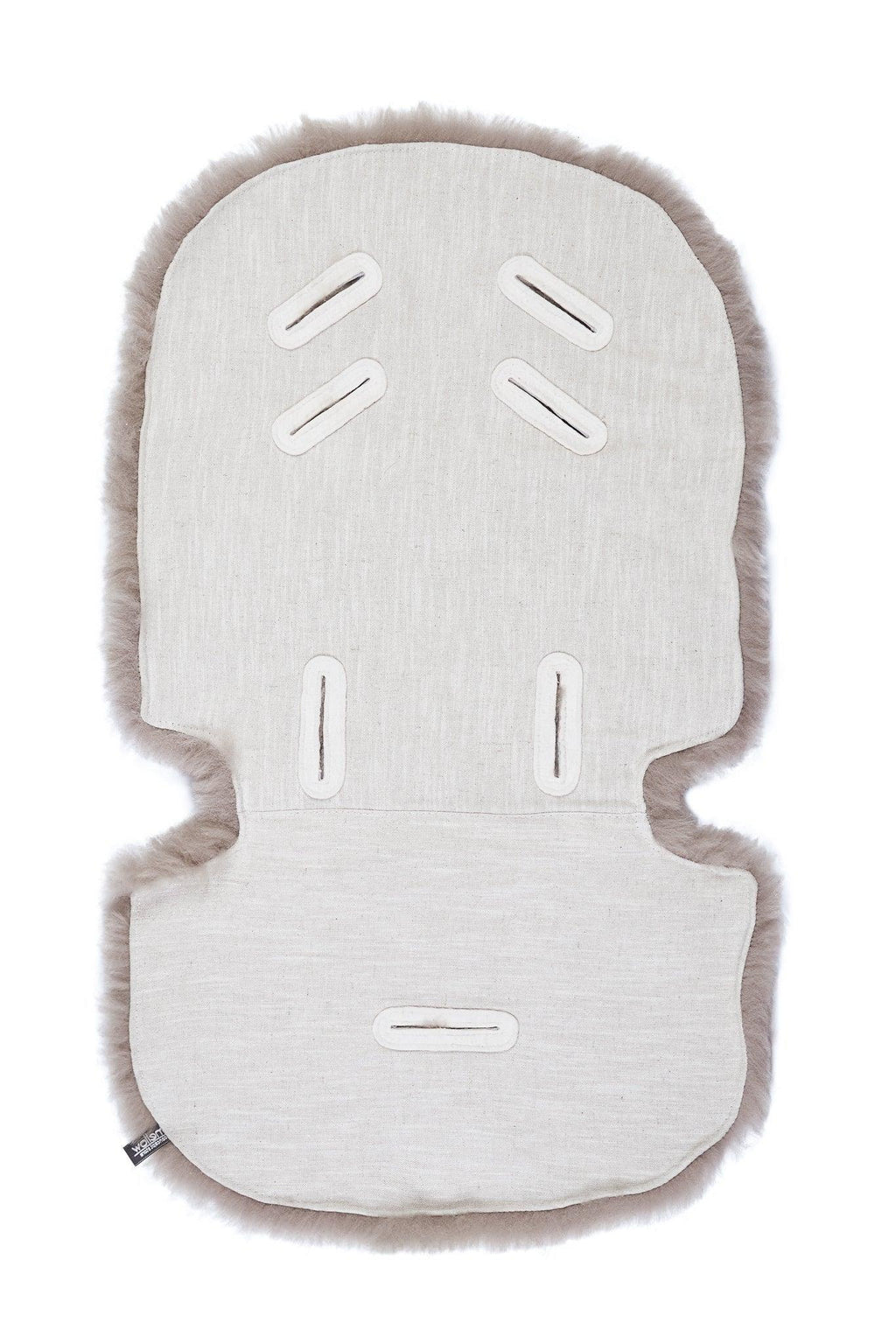 Greige Natural Sheepskin Stroller Liner