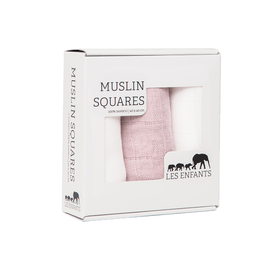 Muslin Squares Pink / White-0