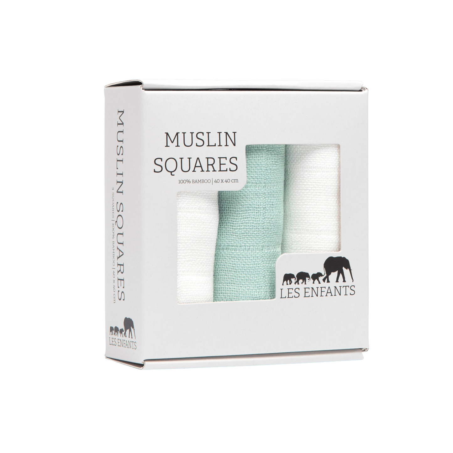 Muslin Squares Green / White-0