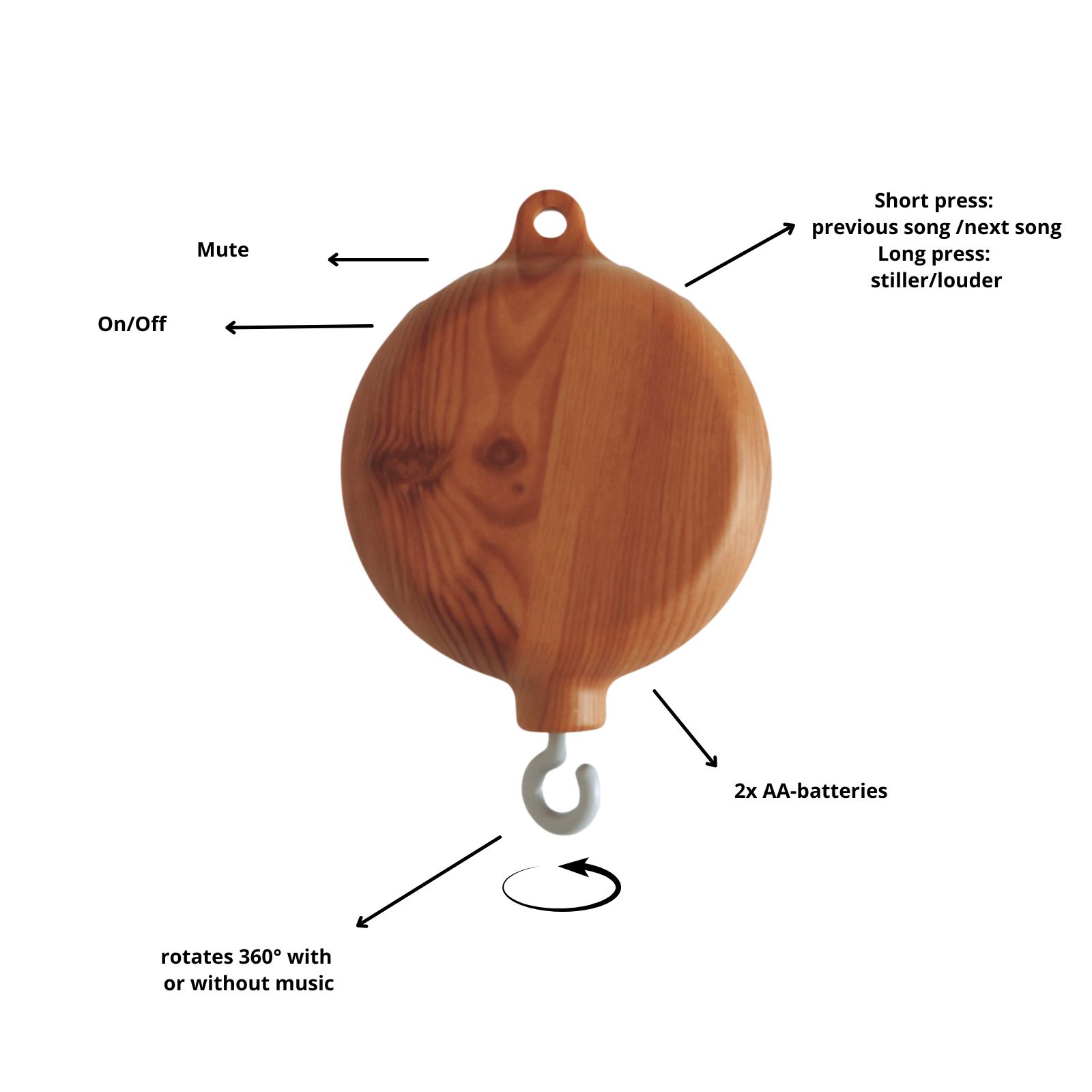 Battery music box for wooden mobile-4