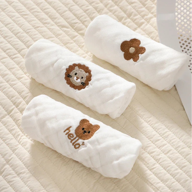 6 Layer Cotton Embroidered Baby Burp Cloth multivariant-1
