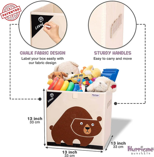 Squared Foldable Storage Box with Animals Multivariant-10