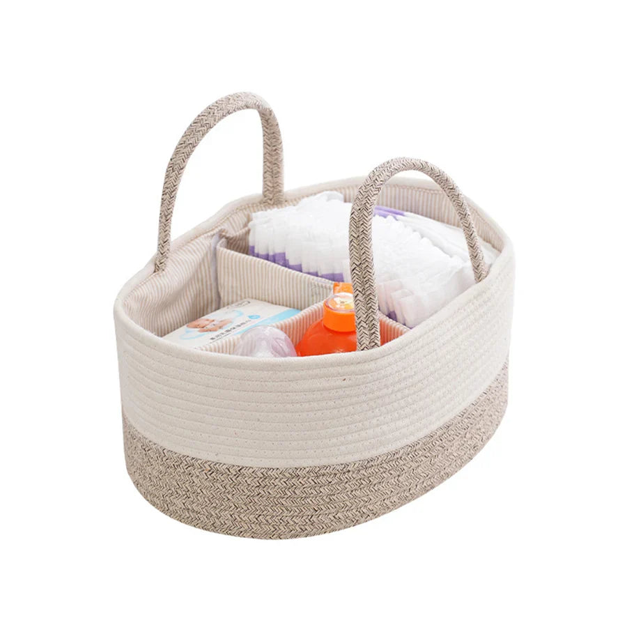 Multipurpose Nappy Basket with Compartments-4
