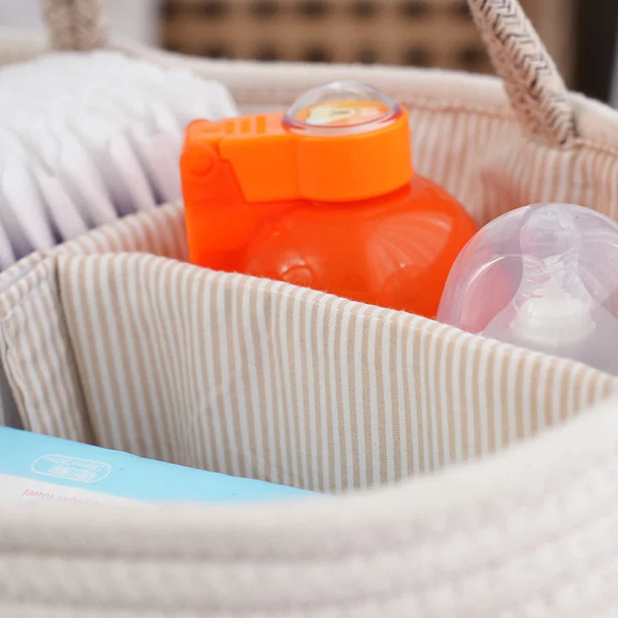 Multipurpose Nappy Basket with Compartments-3