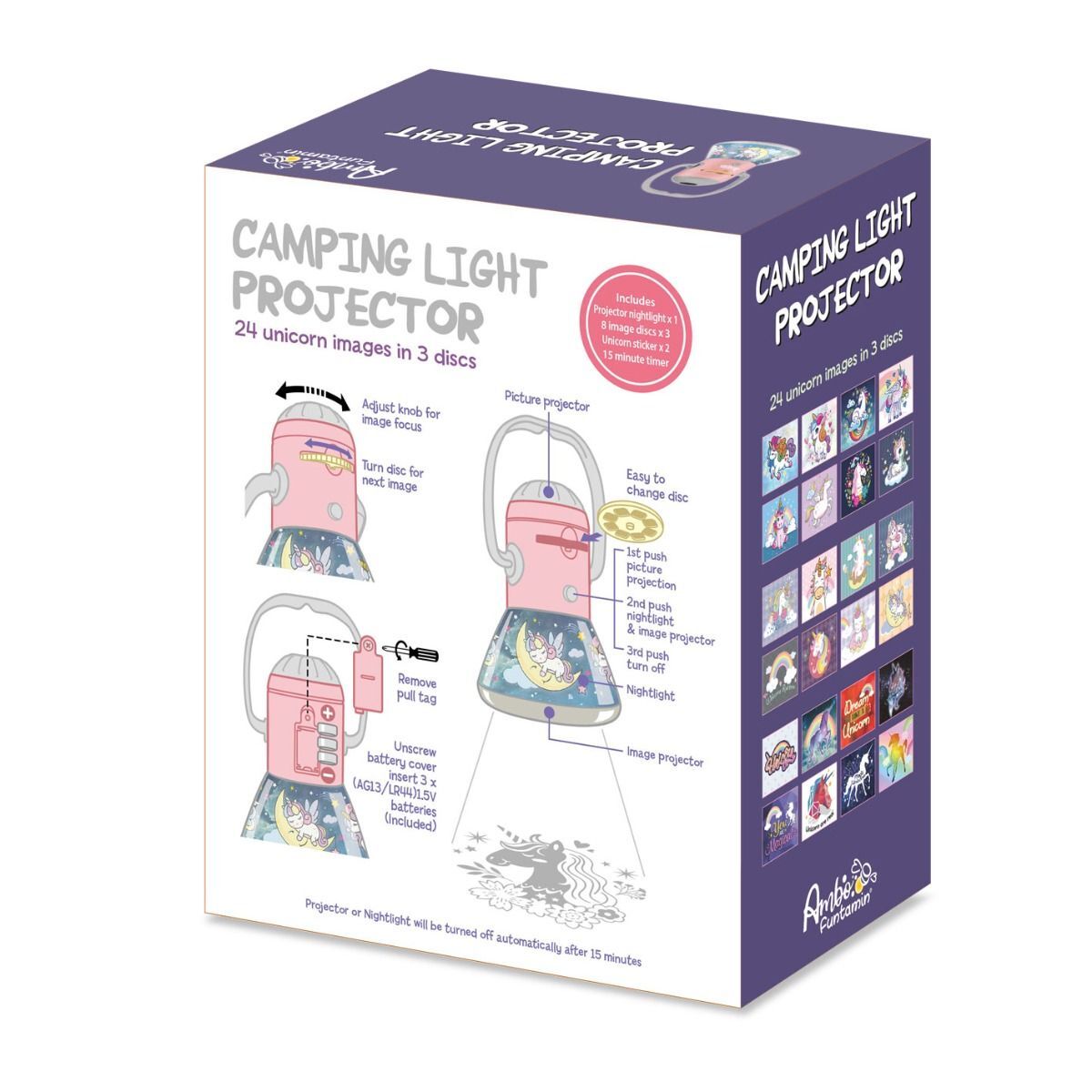 NNEDSZ Unicorn Mini Night Light Camping Projector - Lantern Torch Kids Learning Toy-2