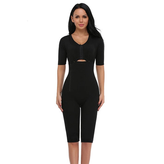 Women Full Body Shaper Post Partum Bodysuits Slimming Underwear Waist Girdles Trainer Butt Lifter Plus Size Shapewear-0