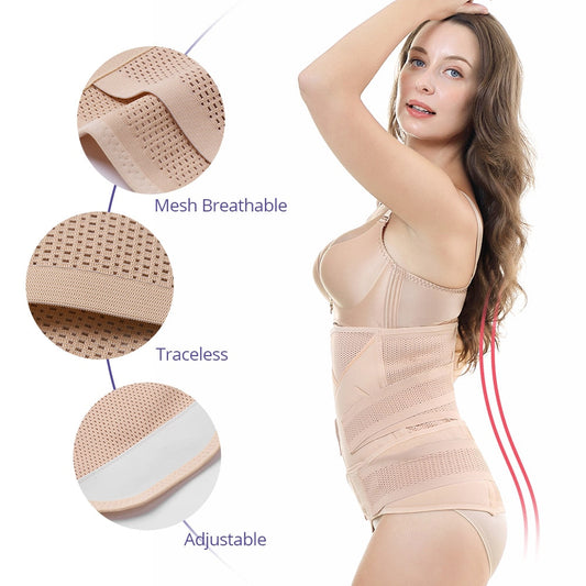 3in1 Belly/Abdomen/Pelvis Postpartum Belt Body Recovery Shapewear Waist Cinchers Waist Trainer Corset Belly Bands Support-0