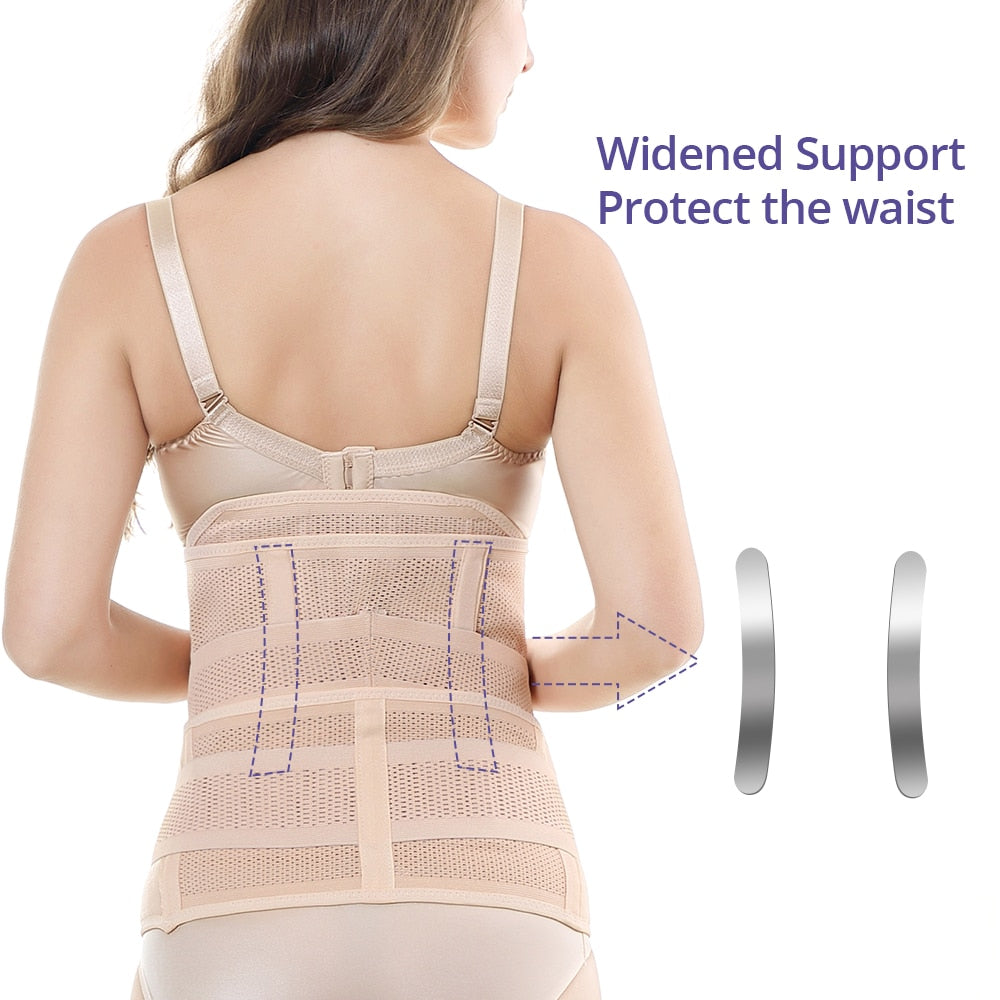 3in1 Belly/Abdomen/Pelvis Postpartum Belt Body Recovery Shapewear Waist Cinchers Waist Trainer Corset Belly Bands Support-2